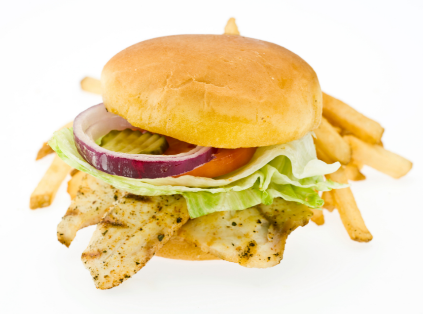 Tilapia Sandwich with fries